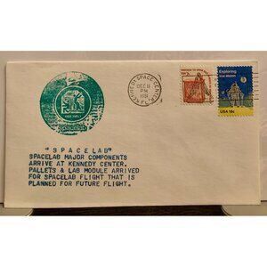 Vintage 1981 Spacelab Envelope With Kennedy Space Center Cancellation & Stamps